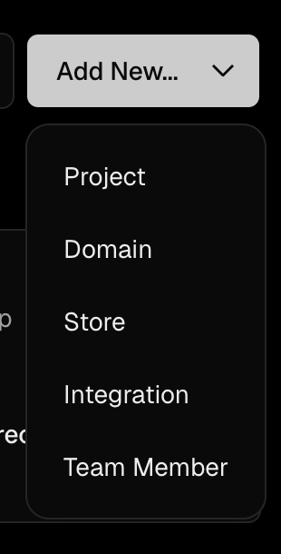 Importing your project in Vercel